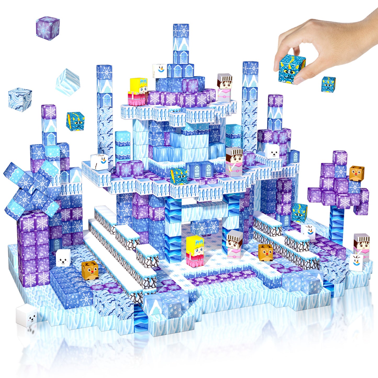 Magnetic Building Blocks Set - Arctic & Snowy World Adventure Toy