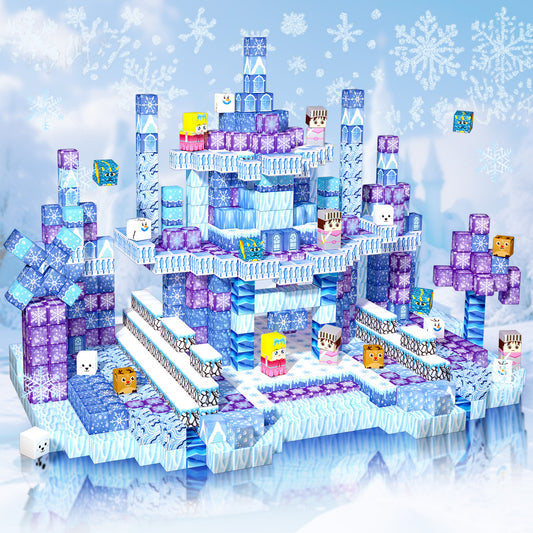 Magnetic Building Blocks Set - Arctic & Snowy World Adventure Toy