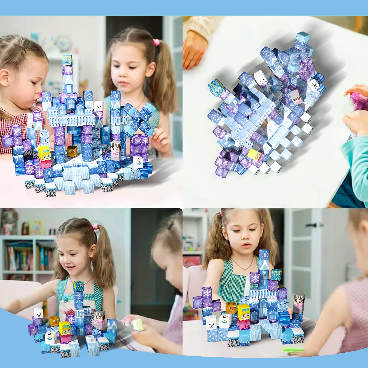 Magnetic Building Blocks Set - Arctic & Snowy World Adventure Toy