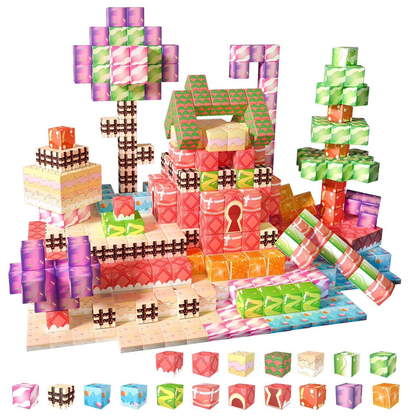Magnetic Building Blocks Set- Colorful Candy Magnetic Blocks