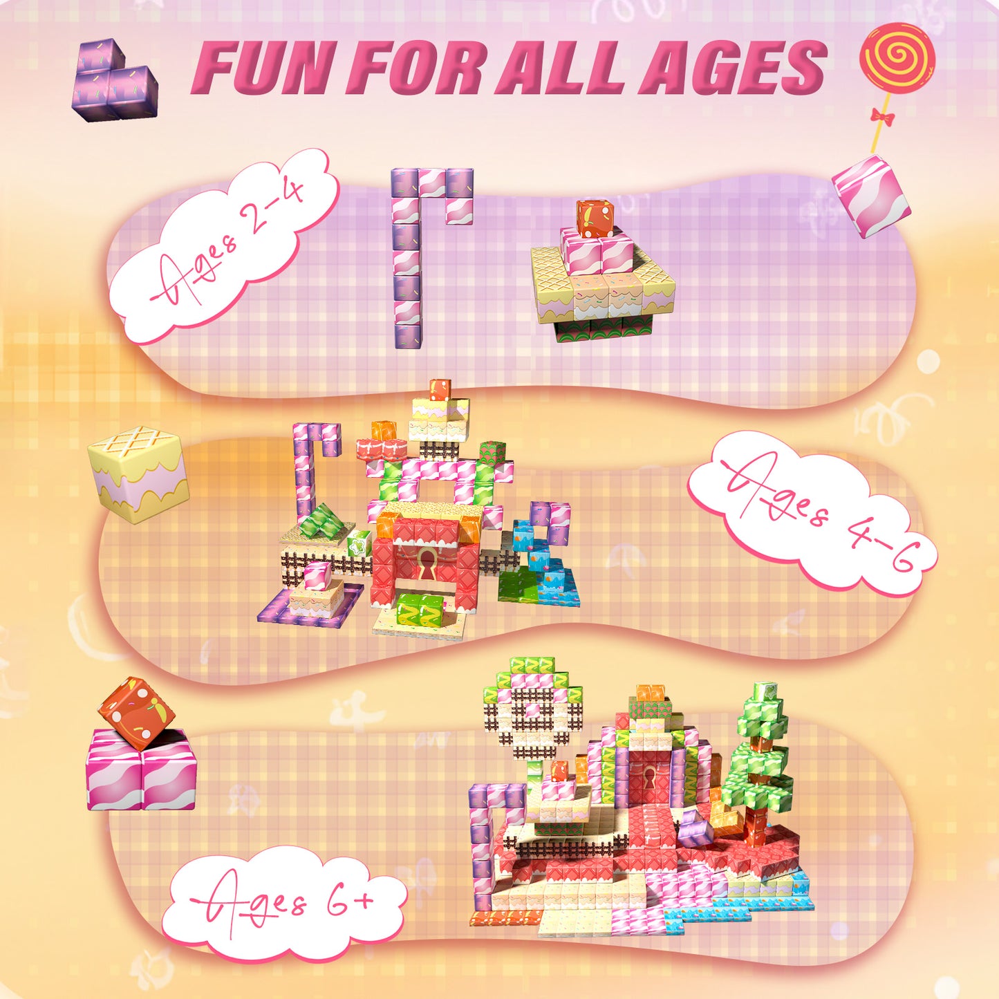 Magnetic Building Blocks Set- Colorful Candy Magnetic Blocks