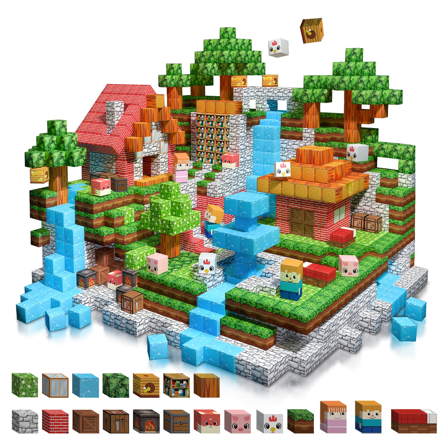 Magnetic Building Blocks Set - Honeycomb Theme Educational Toys