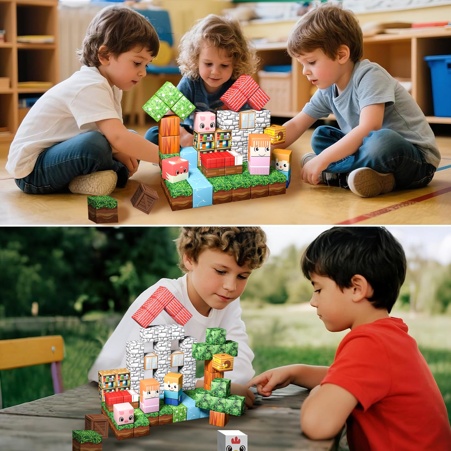 Magnetic Building Blocks Set - Honeycomb Theme Educational Toys
