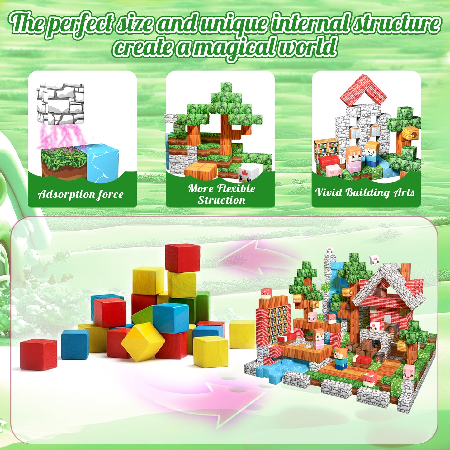 Magnetic Building Blocks Set - Honeycomb Theme Educational Toys
