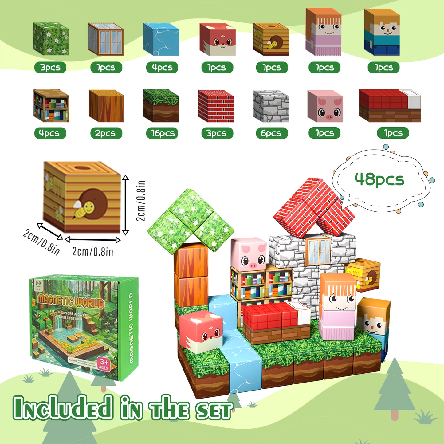 Magnetic Building Blocks Set - Honeycomb Theme Educational Toys