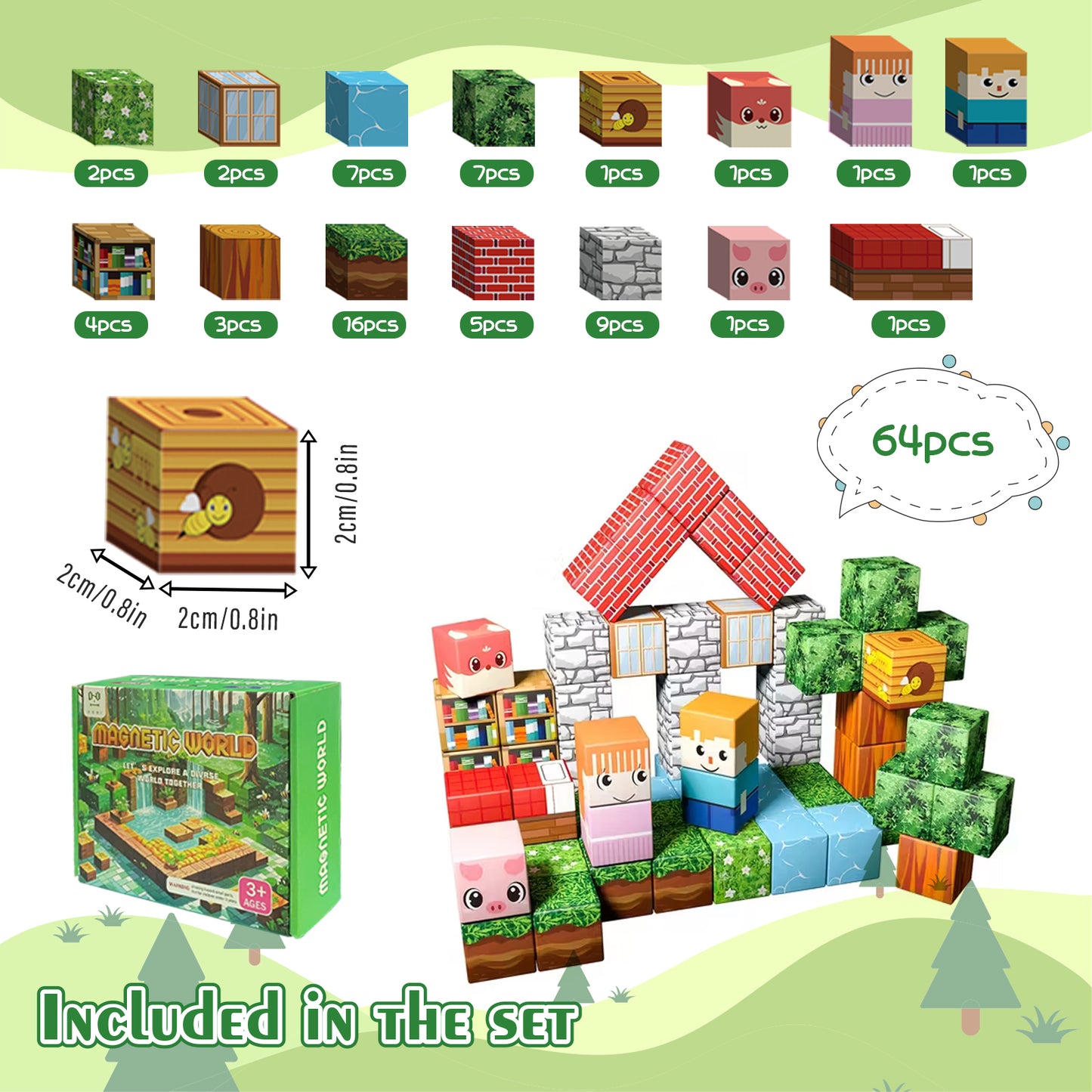 Magnetic Building Blocks Set - Honeycomb Theme Educational Toys