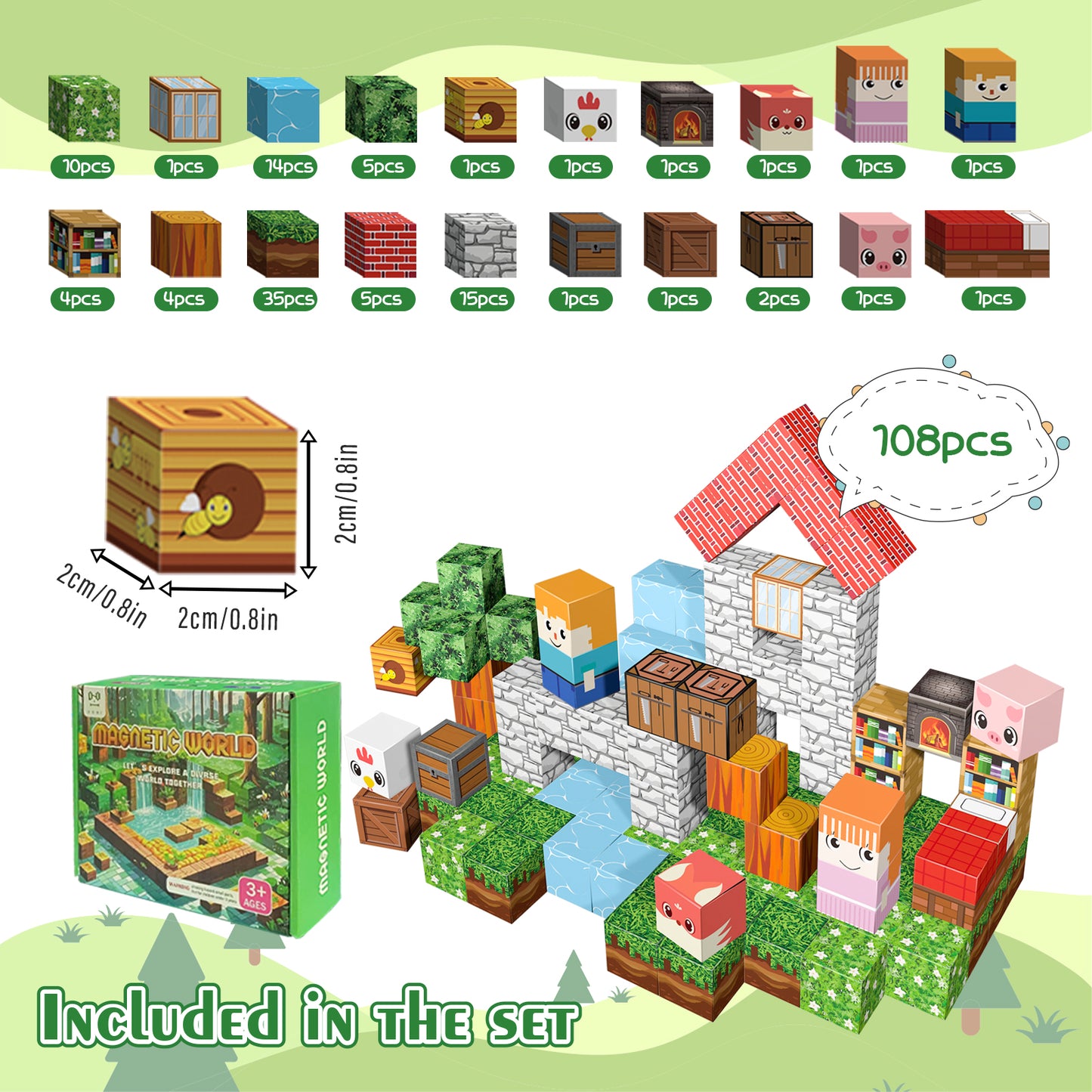 Magnetic Building Blocks Set - Honeycomb Theme Educational Toys