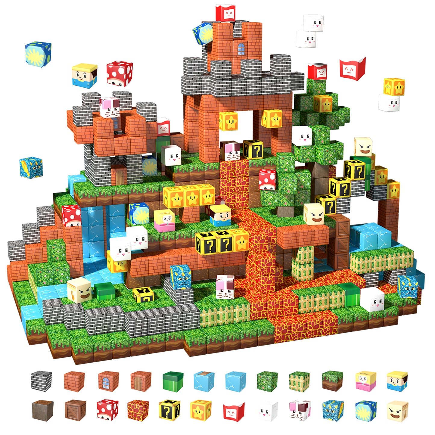 Magnetic Building Blocks Set - Magical Elf Fairy Adventure Theme, Educational STEM Toys for Kids