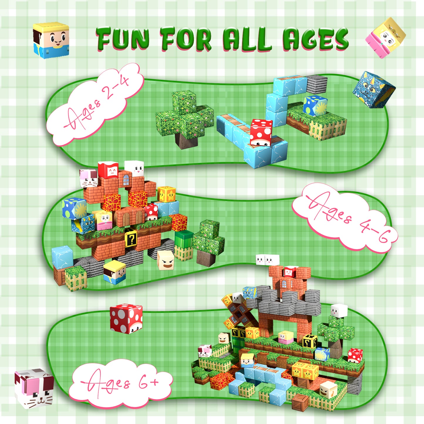 Magnetic Building Blocks Set - Magical Elf Fairy Adventure Theme, Educational STEM Toys for Kids
