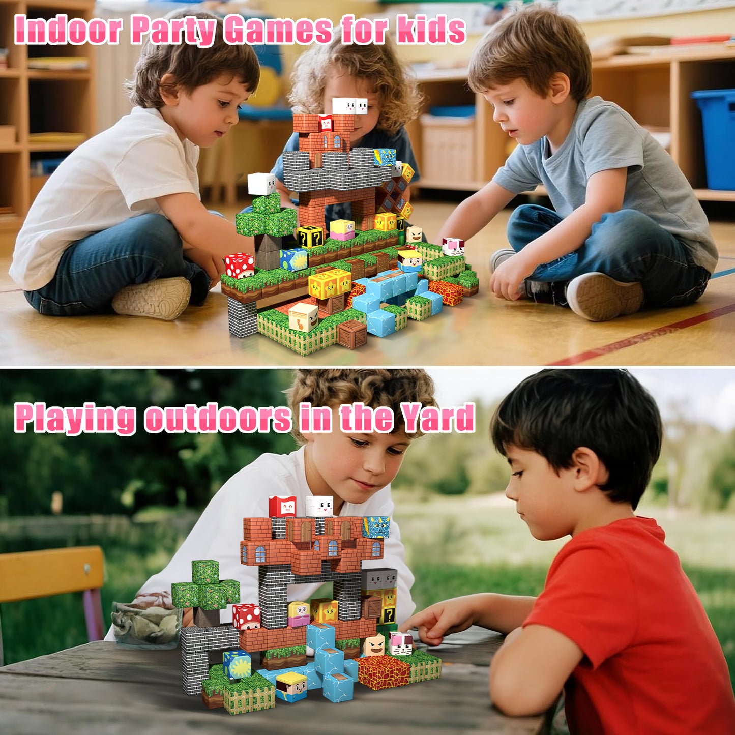 Magnetic Building Blocks Set - Magical Elf Fairy Adventure Theme, Educational STEM Toys for Kids