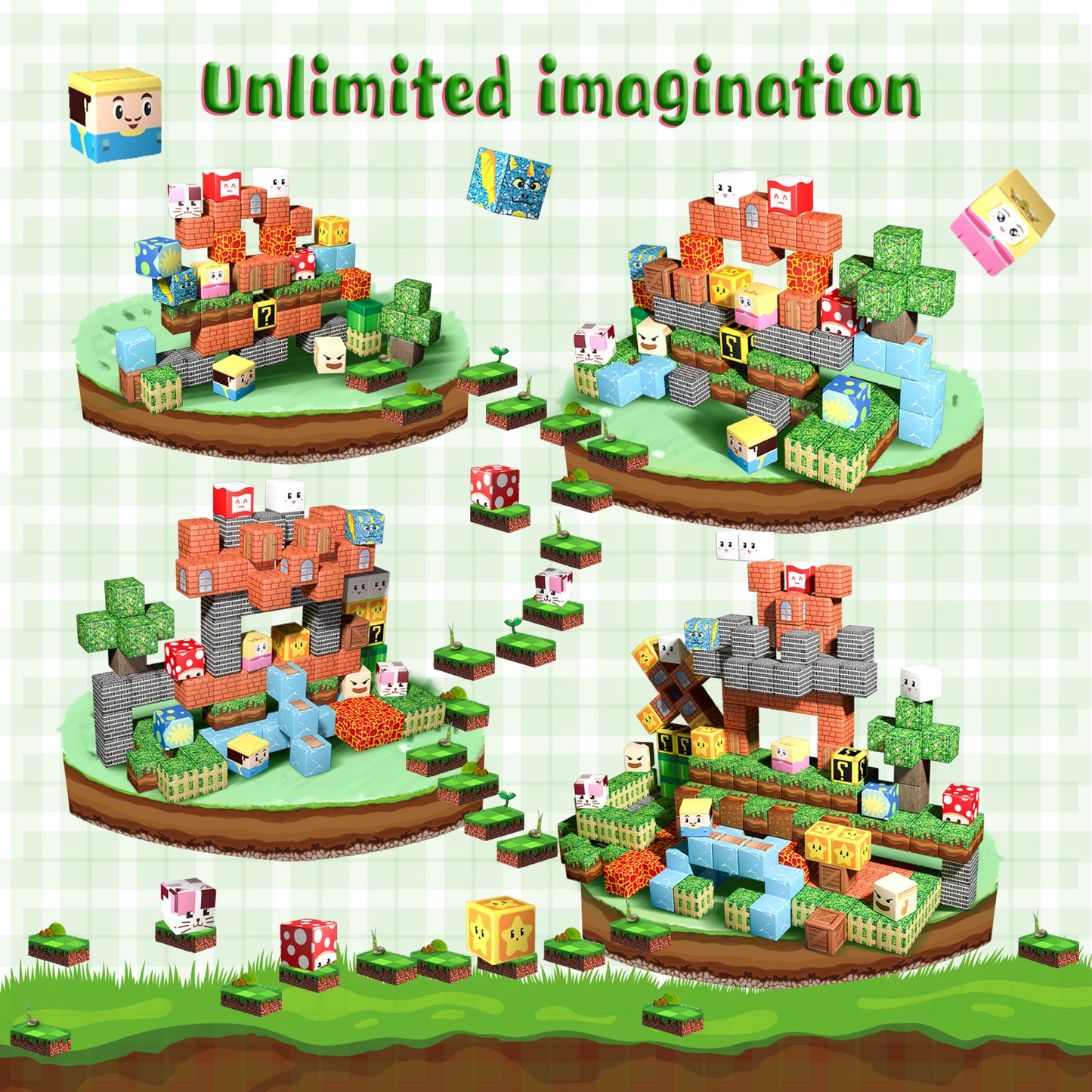 Magnetic Building Blocks Set - Magical Elf Fairy Adventure Theme, Educational STEM Toys for Kids