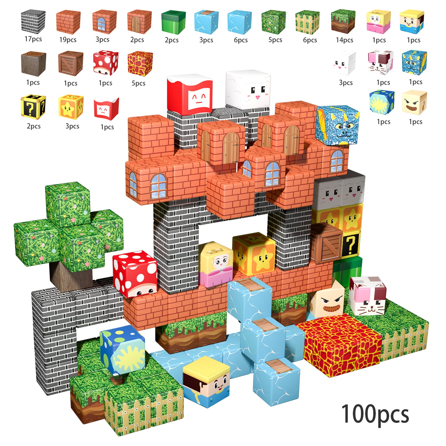 Magnetic Building Blocks Set - Magical Elf Fairy Adventure Theme, Educational STEM Toys for Kids