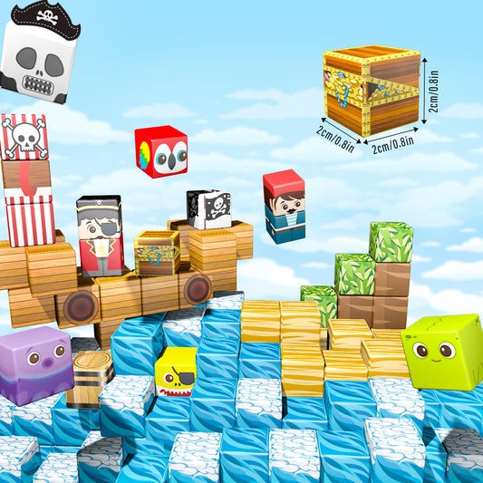 Magnetic Building Blocks Set- Pirate Adventure Theme Building Blocks