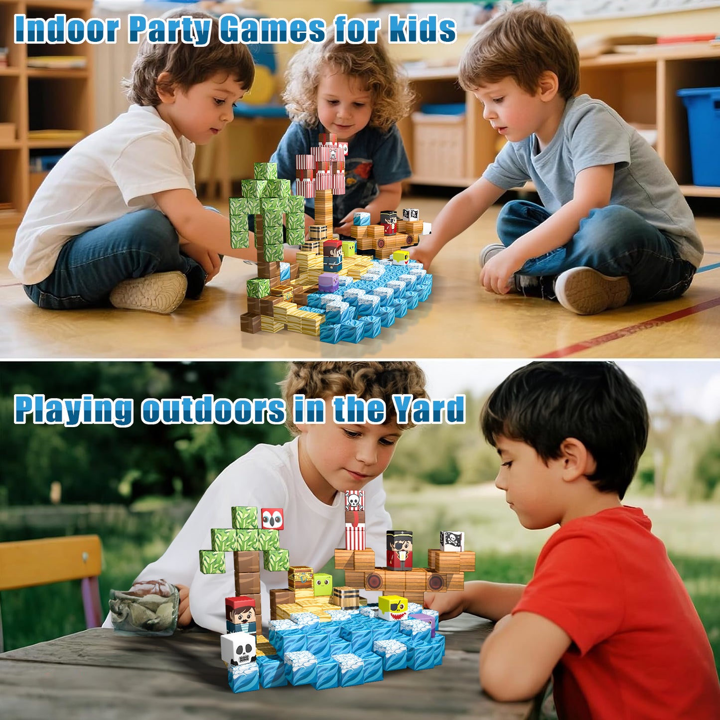 Magnetic Building Blocks Set- Pirate Adventure Theme Building Blocks