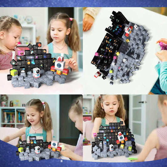 Magnetic Building Blocks Set- Solar System & Space Adventure