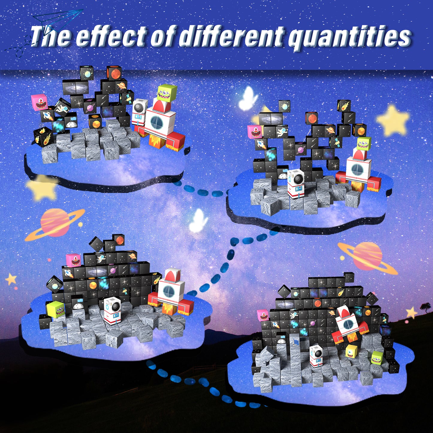 Magnetic Building Blocks Set- Solar System & Space Adventure