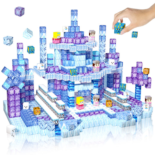 Magnetic Building Blocks Set - Arctic & Snowy World Adventure Toy