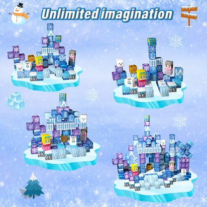 Magnetic Building Blocks Set - Arctic & Snowy World Adventure Toy