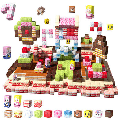 Magnetic Building Blocks Set - Chocolate Bricks Theme, Educational STEM Toys for Kids