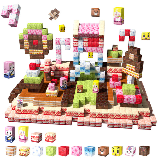 Magnetic Building Blocks Set - Chocolate Bricks Theme, Educational STEM Toys for Kids