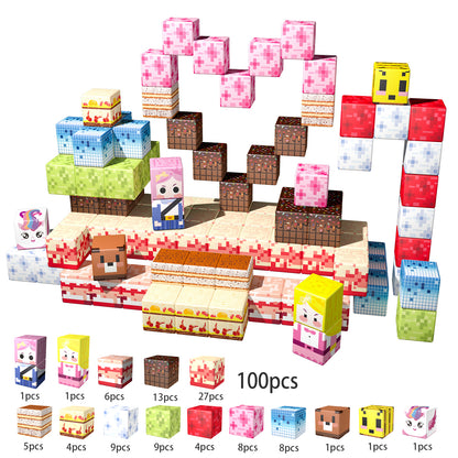 Magnetic Building Blocks Set - Chocolate Bricks Theme, Educational STEM Toys for Kids