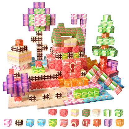 Magnetic Building Blocks Set- Colorful Candy Magnetic Blocks