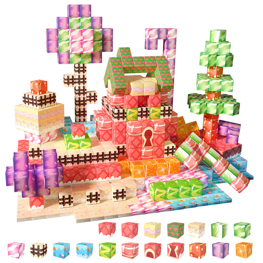 Magnetic Building Blocks Set- Colorful Candy Magnetic Blocks