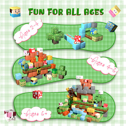 Magnetic Building Blocks Set - Magical Elf Fairy Adventure Theme, Educational STEM Toys for Kids