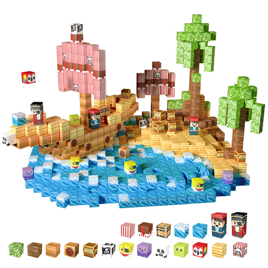 Magnetic Building Blocks Set- Pirate Adventure Theme Building Blocks