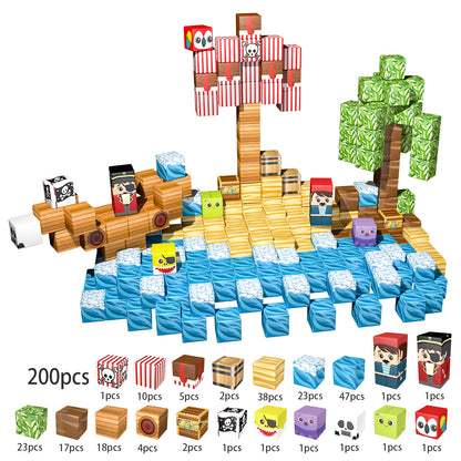 Magnetic Building Blocks Set- Pirate Adventure Theme Building Blocks
