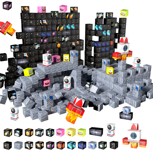 Magnetic Building Blocks Set- Solar System & Space Adventure