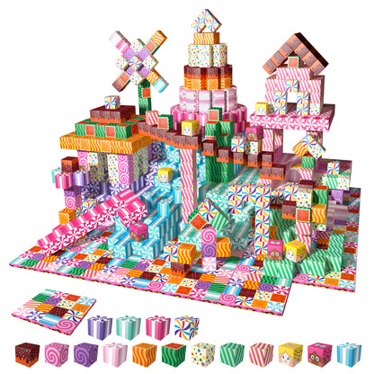 Magnetic Building Blocks Set - Sweet Watermelon Candy Theme, Educational STEM Toys for Kids