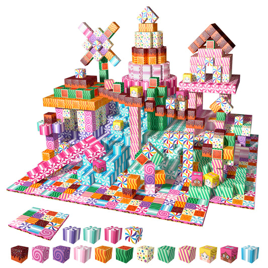 Magnetic Building Blocks Set - Sweet Watermelon Candy Theme, Educational STEM Toys for Kids
