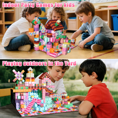 Magnetic Building Blocks Set - Sweet Watermelon Candy Theme, Educational STEM Toys for Kids