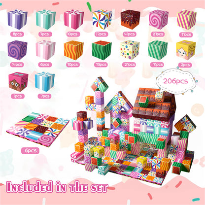 Magnetic Building Blocks Set - Sweet Watermelon Candy Theme, Educational STEM Toys for Kids